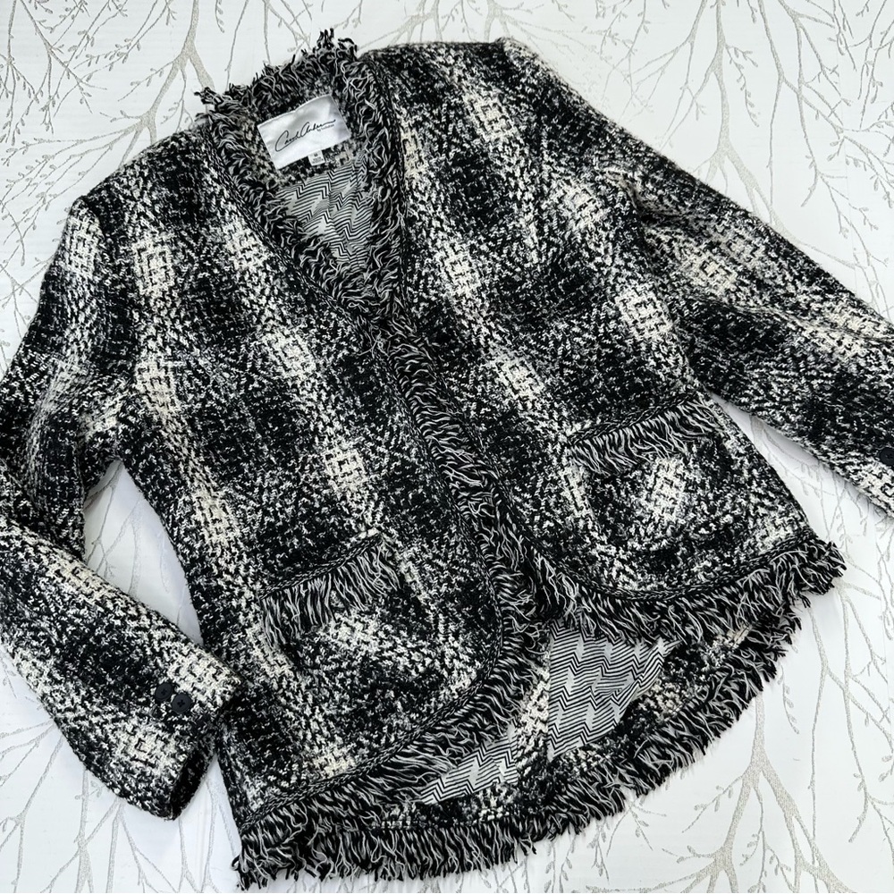 Cabi Best in Show Black and White Tweed Blazer #909 Sz 8